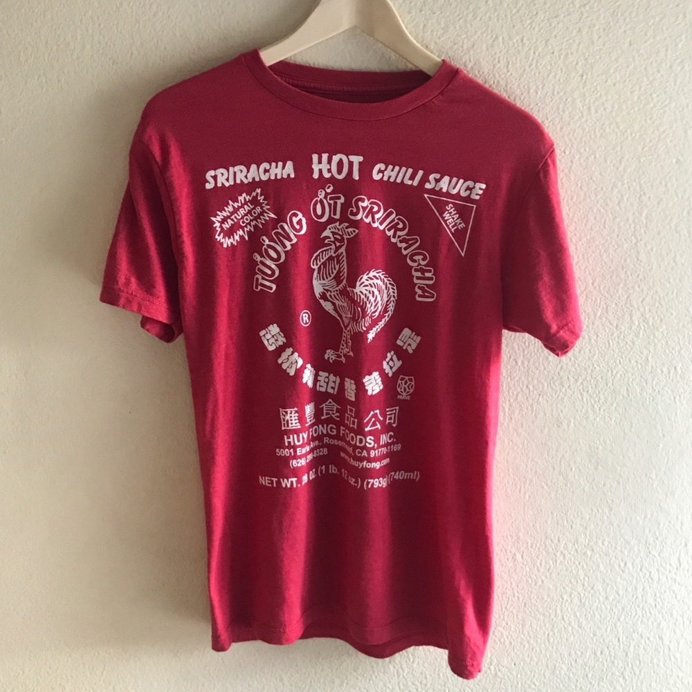 Ripple Junction | Red Sriracha Logo Graphic Shirt